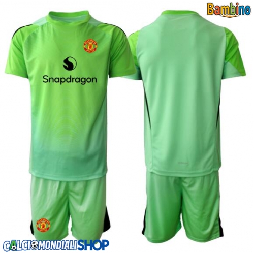 Maglie da calcio Manchester United Portiere Terza Maglia Bambino 2025-26 Manica Corta + Pantaloni corti)